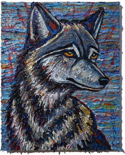 Dog wolf puppy oil - wolf,